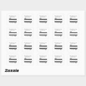 Personalisiert Danke, dass Sie Gastgeschenk Hochze Quadratischer Aufkleber (Blatt)