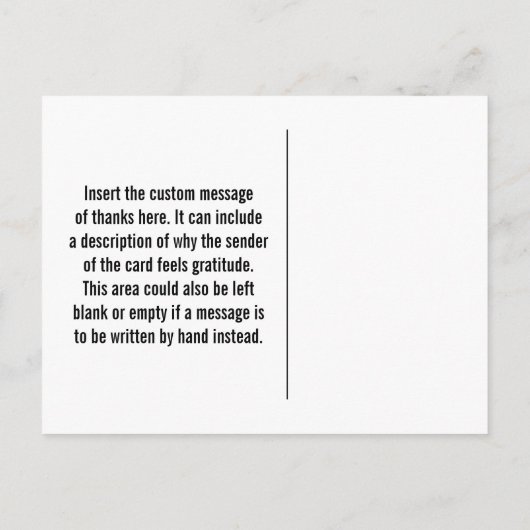 Personalisiert "DANKE DIR SO VIEL!" Postkarte (Rückseite)