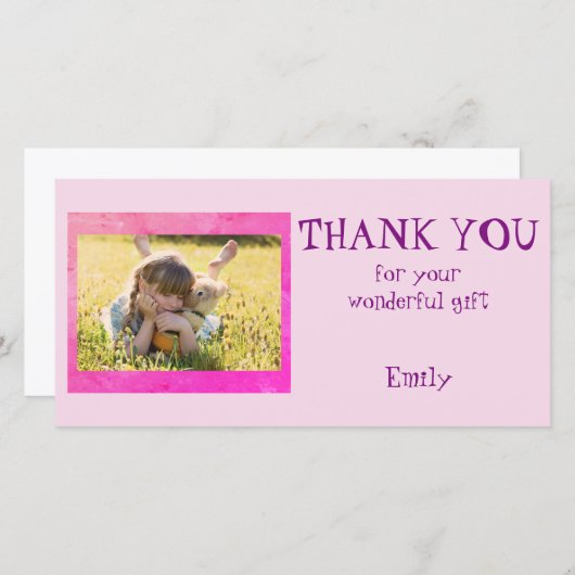 Personalisiert Danke Foto (Vorne/Hinten)