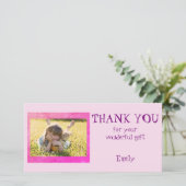 Personalisiert Danke Foto (Stehend Vorderseite)