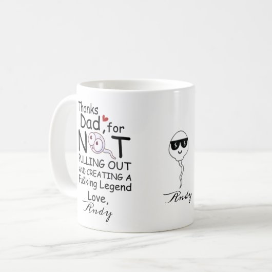 Personalisiert Danke für die Erstellung der Legend Kaffeetasse (Vorderseite Links)