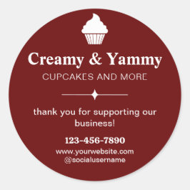 Personalisiert danke für die Unterstützung unseres Runder Aufkleber