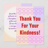 Personalisiert "danke für Ihre Güte!" Karte (Vorne/Hinten)