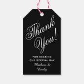 Personalisiert danke Gastgeschenk Hochzeit Geschenkanhänger (Rückseite)