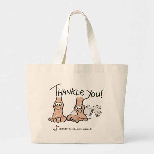 Personalisiert Danke, Geschenk Jumbo Stoffbeutel (Vorne)