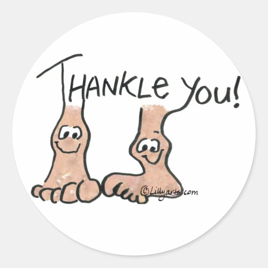 Personalisiert Danke, Geschenk Runder Aufkleber (Vorderseite)