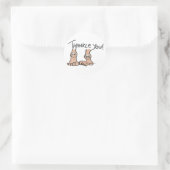 Personalisiert Danke, Geschenk Runder Aufkleber (Tasche)