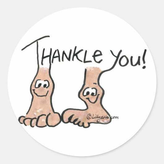 Personalisiert Danke, Geschenk Runder Aufkleber (Vorderseite)