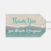 Personalisiert danke Ihnen Beachy Wedding Geschenk Geschenkanhänger (Vorderseite (Horizontal))