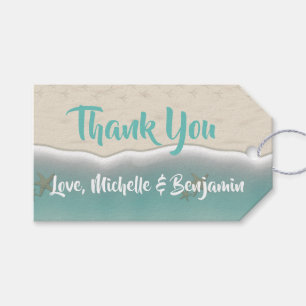Personalisiert danke Ihnen Beachy Wedding Geschenk Geschenkanhänger