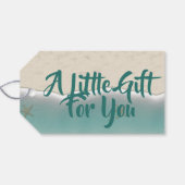 Personalisiert danke Ihnen Beachy Wedding Geschenk Geschenkanhänger (Rückseite Horizontal)