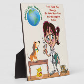 Personalisiert danke Ihnen Geschenke für Veterinär Fotoplatte (Seite)