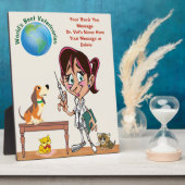 Personalisiert danke Ihnen Geschenke für Veterinär Fotoplatte (Seite)