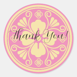 Personalisiert Danke Ihnen Hanabishi Runder Aufkleber