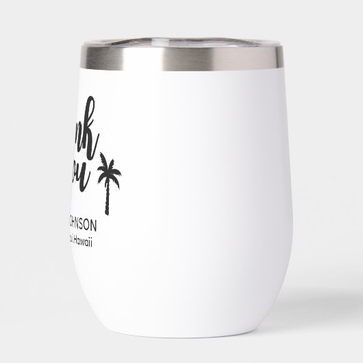 Personalisiert danke Ihnen Hochzeit in Urlaubsort (Rückseite)