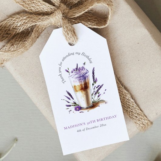 Personalisiert danke Ihnen Kaffee Latte Geburtstag Geschenkanhänger