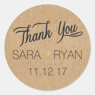 Personalisiert danke Ihnen Stickers-Gastgeschenke  Runder Aufkleber