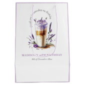 Personalisiert Danke, Kaffee Geburtstag Mittlere Geschenktüte (Rückseite)