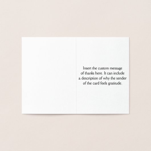 Personalisiert "Danke!" Karte (Innenseite)
