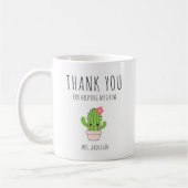 Personalisiert Danke, Lehrer Kaffeetasse (Links)