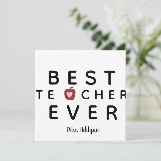 Personalisiert Danke, Lehrer Karte (Stehend Vorderseite)