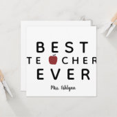 Personalisiert Danke, Lehrer Karte (Vorderseite/Rückseite Beispiel)