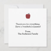 Personalisiert Danke, Lehrer Karte (Rückseite)