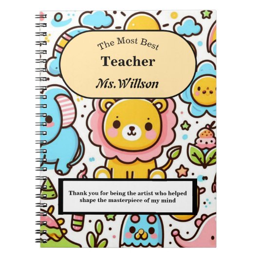 Personalisiert Danke, Lehrer Notizblock (Vorderseite)