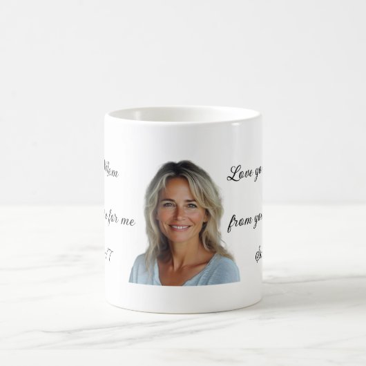 Personalisiert Danke, Mama Tasse - Benutzerdefinie (Mittel)