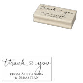 Personalisiert Danke schön! Eleganter Scroll Herzt Gummistempel (Stempel)