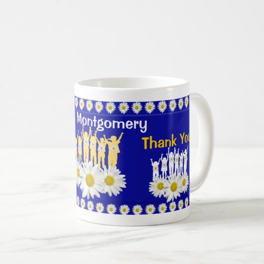 Personalisiert danke Tasse für Lehrer mit Kindern (VorderseiteRechts)