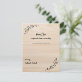 Personalisiert danke von der Couple Rustic Card