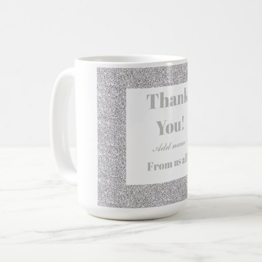 Personalisiert danke von uns allen Tasse (Vorderseite Links)