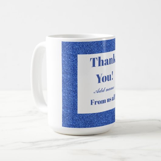 Personalisiert danke von uns allen Tasse (Vorderseite Links)