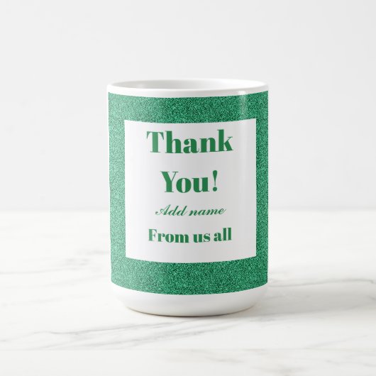 Personalisiert danke von uns allen Tasse (Mittel)