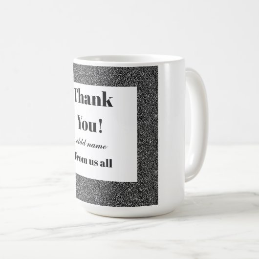 Personalisiert danke von uns allen Tasse (VorderseiteRechts)