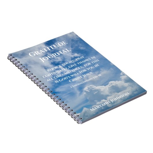 Personalisiert Dankesblatt mit Blue Sky Notizblock (Rechte Seite)