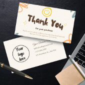 Personalisiert Dankeschön an die Karteikarte Visitenkarte