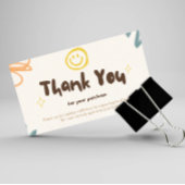 Personalisiert Dankeschön an die Karteikarte Visitenkarte