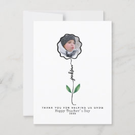 Personalisiert Dankeschön an die Lehrerin Foto Ges Postkarte