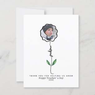 Personalisiert Dankeschön an die Lehrerin Foto Ges Postkarte