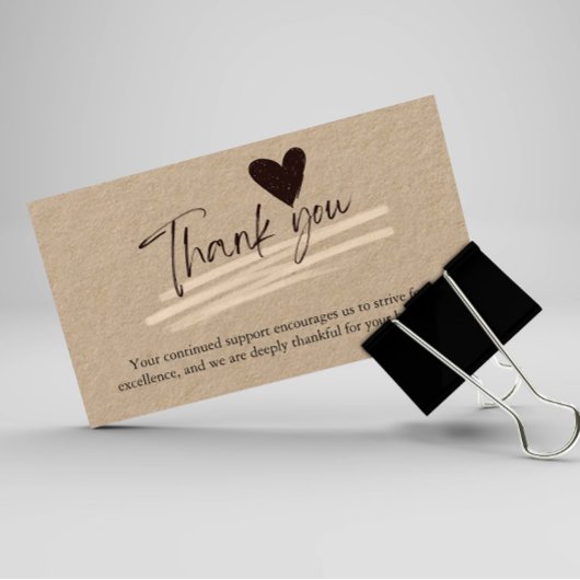 Personalisiert Dankeschön Card Brown Minimal Visitenkarte