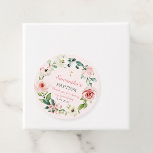 Personalisiert Dankeschön-Card-Taufen-Girl Geschenkanhänger (Beispiel)