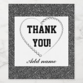 Personalisiert Dankeschön Flaschenetikett Weinetikett (Einzelnes Label)