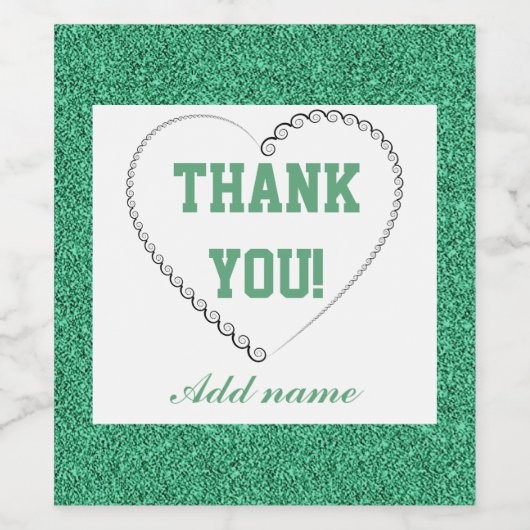 Personalisiert Dankeschön Flaschenetikett Weinetikett (Einzelnes Label)