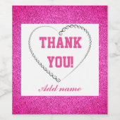 Personalisiert Dankeschön Flaschenetikett Weinetikett (Einzelnes Label)