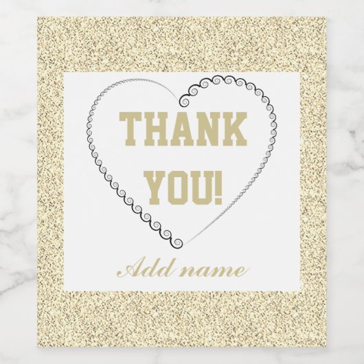 Personalisiert Dankeschön Flaschenetikett Weinetikett (Einzelnes Label)