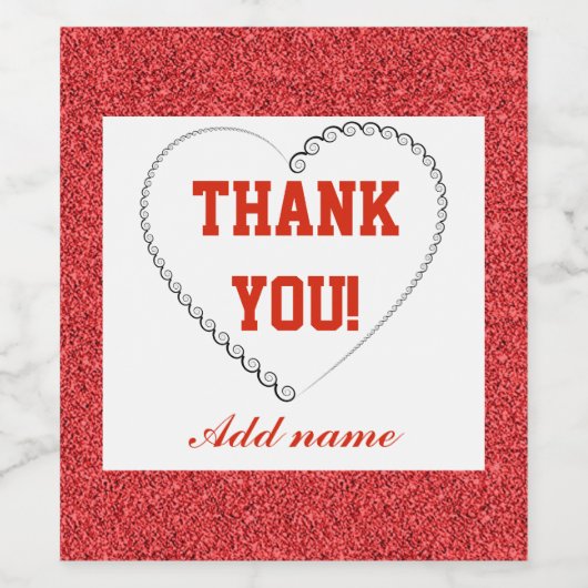 Personalisiert Dankeschön Flaschenetikett Weinetikett (Einzelnes Label)