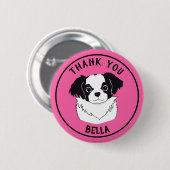 Personalisiert Dankeschön Hundetaste Button (Vorne & Hinten)