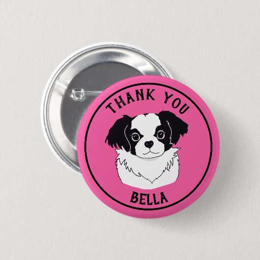 Personalisiert Dankeschön Hundetaste Button (Vorne & Hinten)
